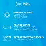 EXS Comfy Fit Ribbed and Dotted Condoms 12 ks