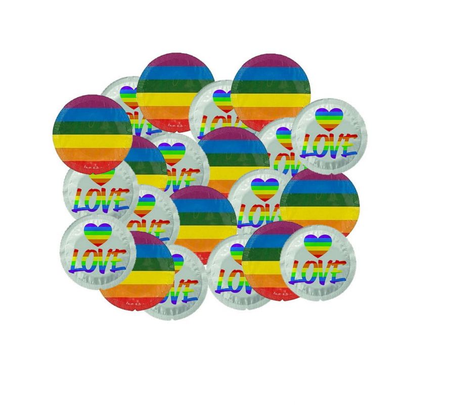 EXS Rainbow Flag Condoms 100pcs