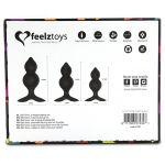 FeelzToys - Bibi Twin Butt Plug Set 3 pcs Black
